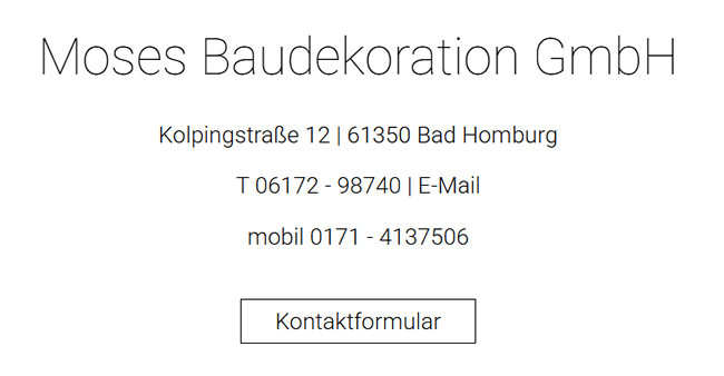 Moses Baudekoration 